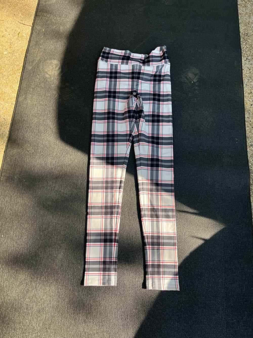 Celestial Bodiez Plaid Leggings - Black, White & Pink